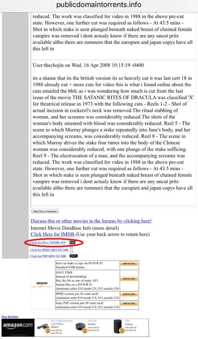 Public domain torrents