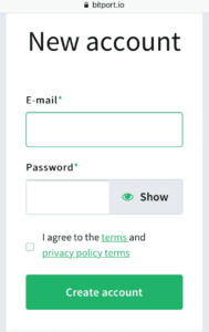 Bitport registration